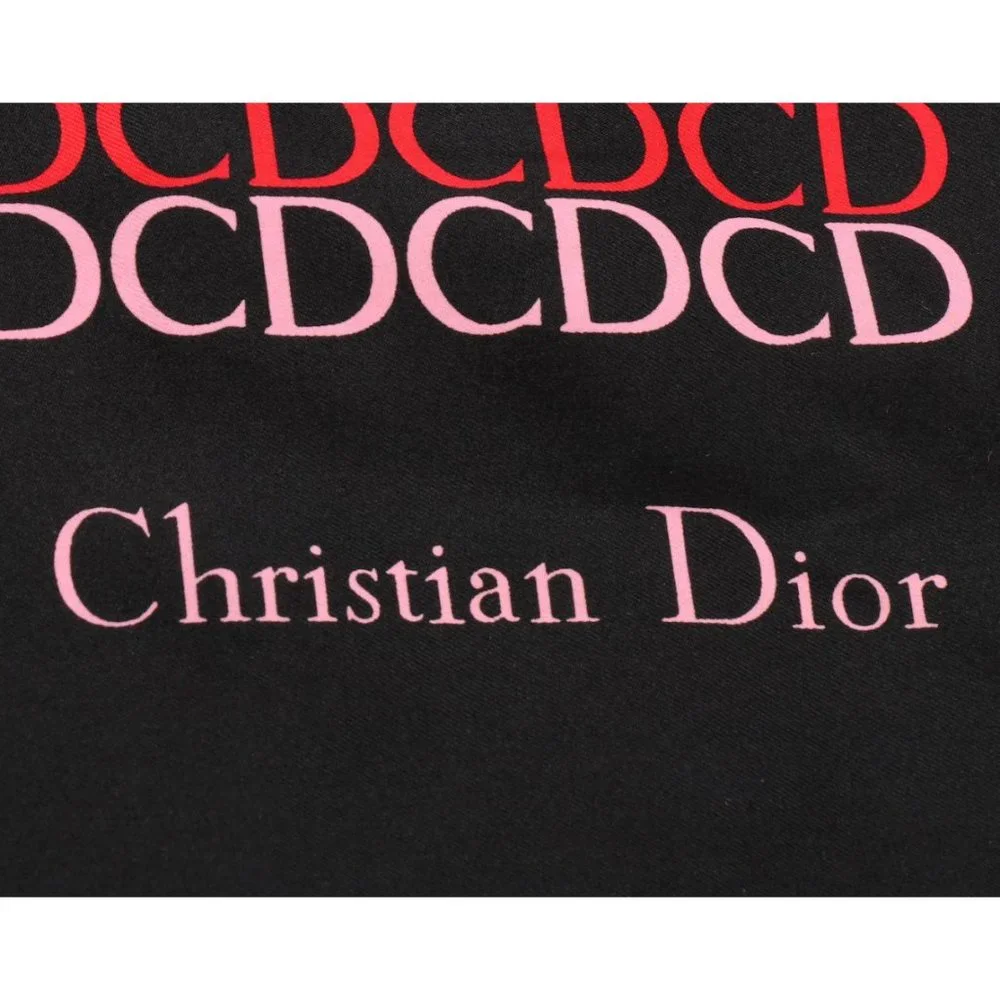 Vintage Christian Dior Monogram Printed Silk Scarf